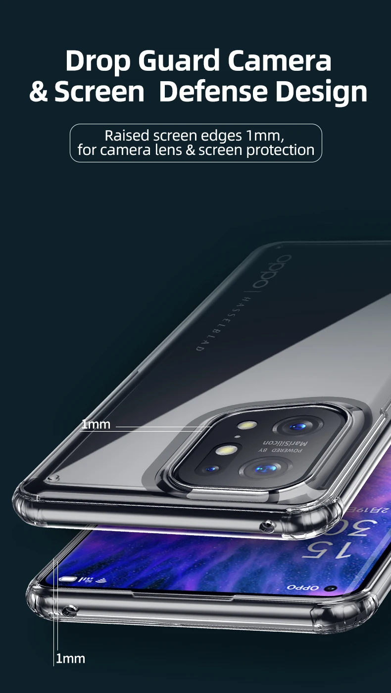 עבור OPPO למצוא X5 פרו מקרה עמיד הלם שקוף Crystal Clear הקשיח מחשב + TPU מעטפת עבור למצוא X5 iphone 11 Pro Max leather case