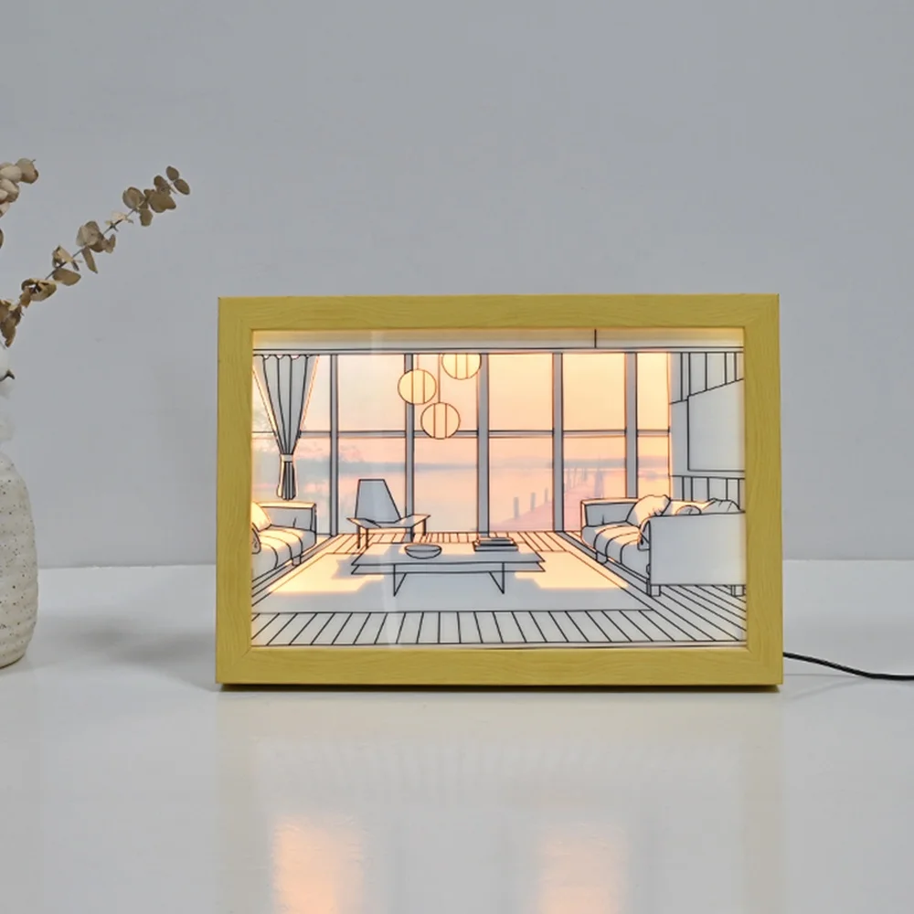 

Новый Заводской дизайн 3000K + 4500K + 6000K, трехцветный изменяемый USB-порт, деревянная настольная лампа для покраски для отеля