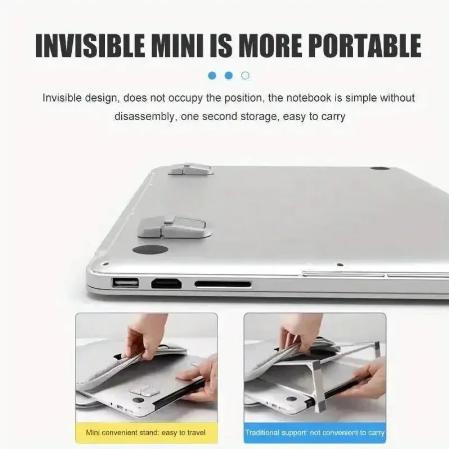 2PCS Portable Keyboard Riser - Invisible Laptop Stand
