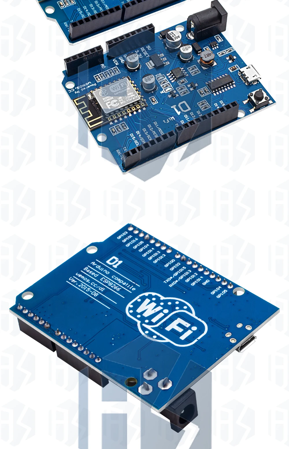 für WeMos D1 Mini Development Board, WiFi, ESP8266, ESP-12E, WiFi, FÜR Uno basierend, ESP8266, Shield D1 FÜR UNO – Detail 8