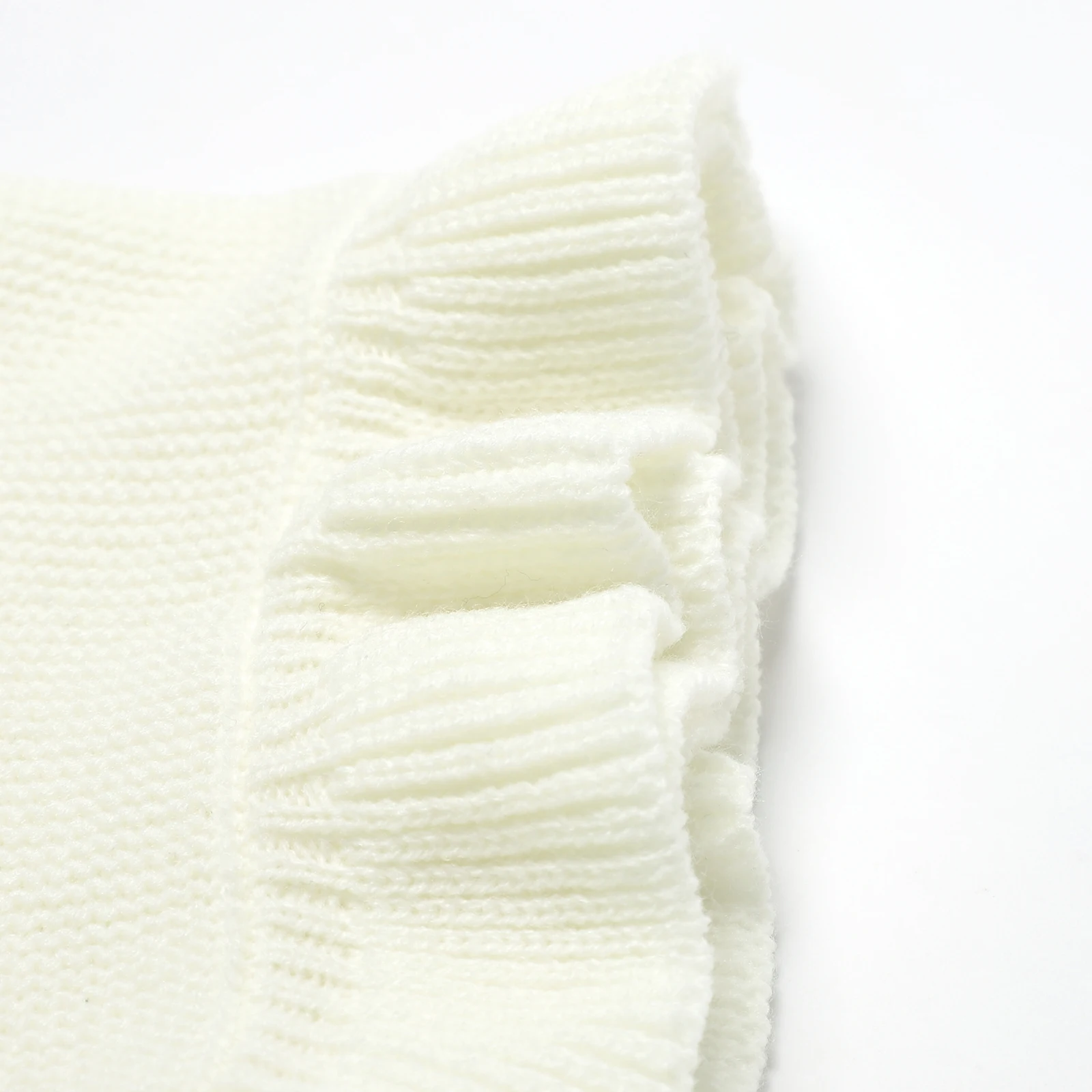 Knitted Baby Swaddle Blanket for New Born Babies Accessories Ruffle Stroller Blanket Bedding items Infant Nap Bed Cover 6