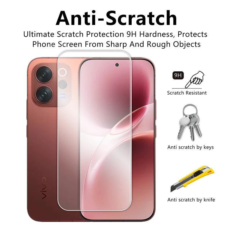 Enhanced Glass Screen Protector & Lens Film - 6.59 inch Full Glue Clear Tempered Glass