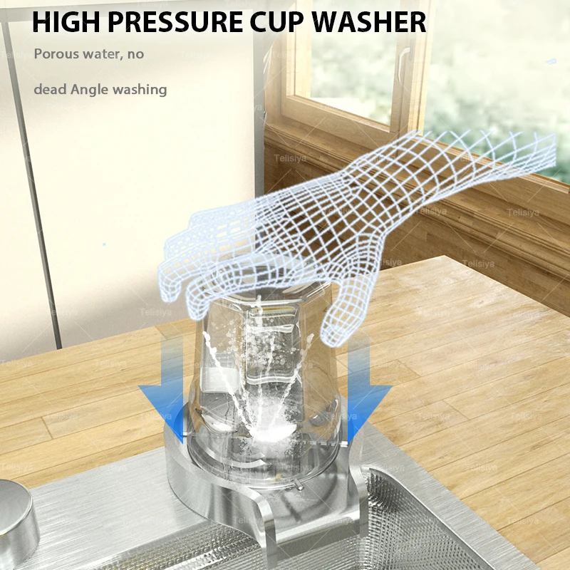 Kitchen Stainless Steel Large Sink Multifunctional Kitchen Sink Cleaning Ingredients and Cutlery