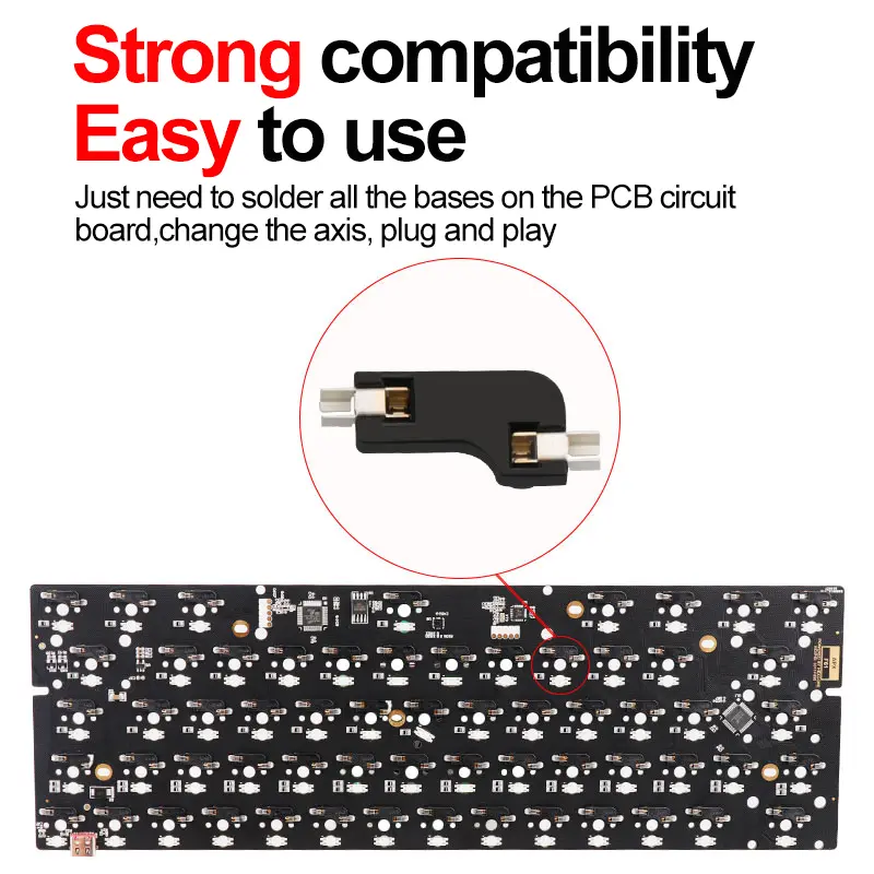 Kailh Hot Swapping Pcb Sockets Kailh PCB Socket For Mx Cherry Gateron Outemu Kailh Switches for low profile 1350 Chocolate Axis image 2