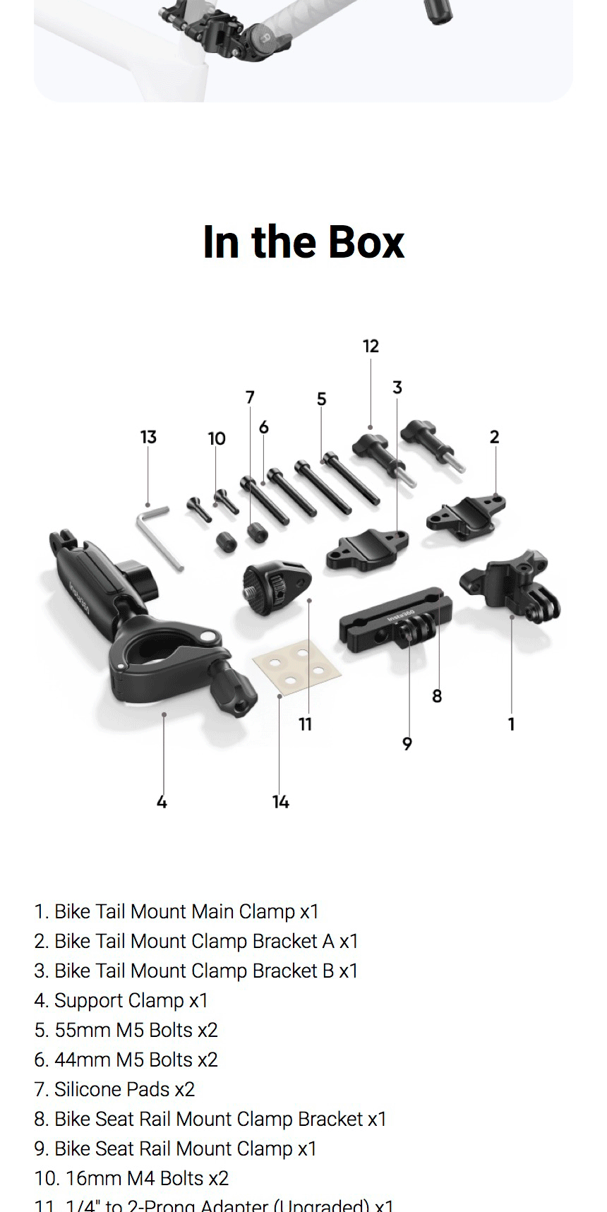 Insta360 Bike Tail Mount Kit エアロロードにも Buy Bike Tail Mount Kit - Accessories - Insta360 Store