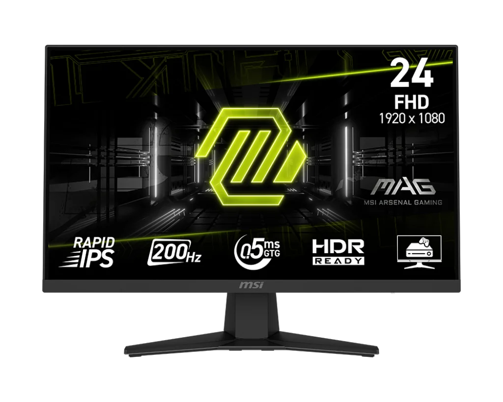 2025년형 MSI MAG 244F IPS FHD 23.8인치 200Hz 0.5ms (GtG, 최소) Fps 게이밍 모니터 (데스크탑 PC용)