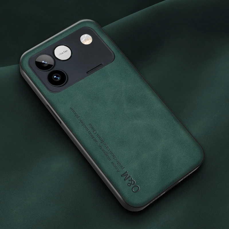 Shockproof Matte Leather Soft Back Cover - Skin Feel Case