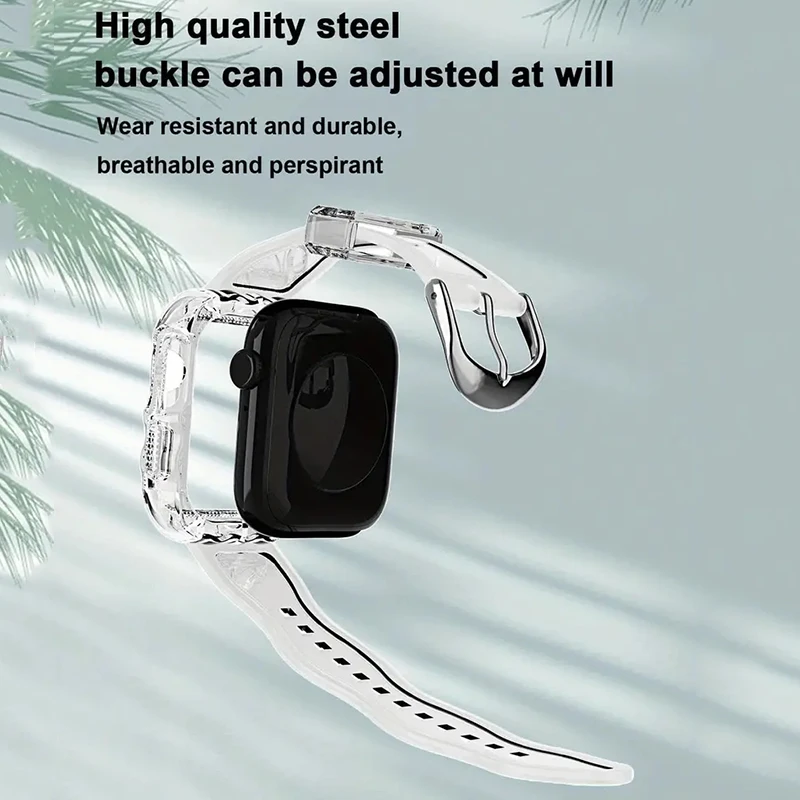 Transparent TPU Sports Bracelet with Clear Strap & Case