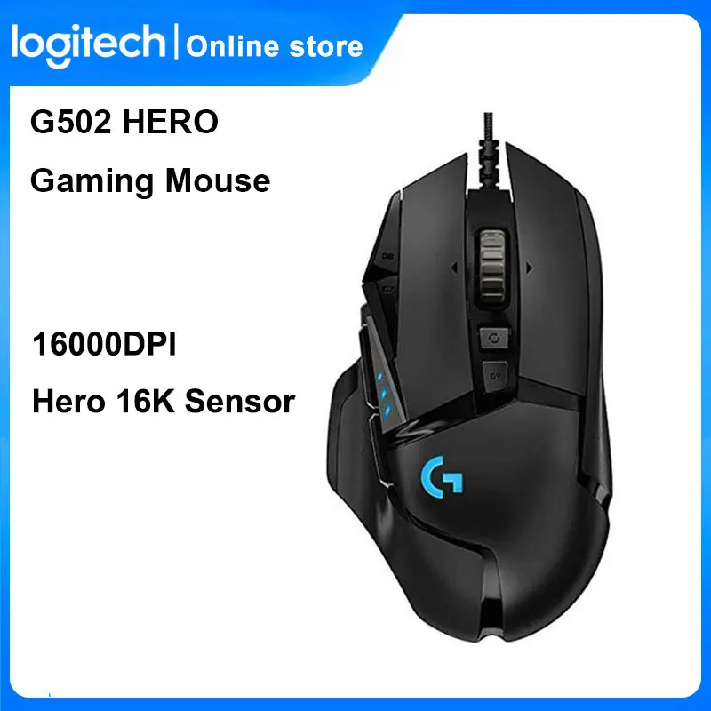 

Logitech G502 HERO RGB Professional Gaming Mouse 16000DPI Programming Mouse Adjustable Light Synchronizatio For Mouse Gamer