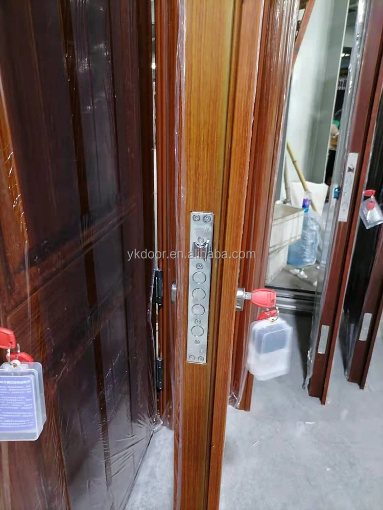 Entrance Gates Solid Wood Rolling Glass Door Automatic Gate Armored Entrance Compound Security Door 2