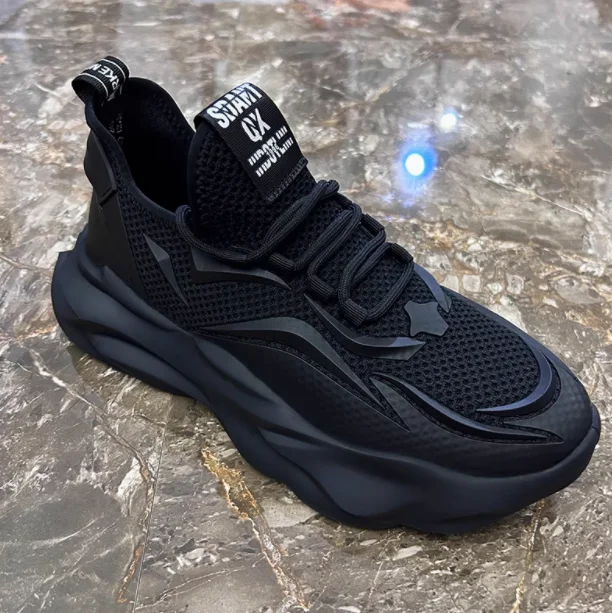 Men's shoes 2024 summer breathable shoes platform daddy shoes trend everything with lightweight flying mesh surface casual sport 5