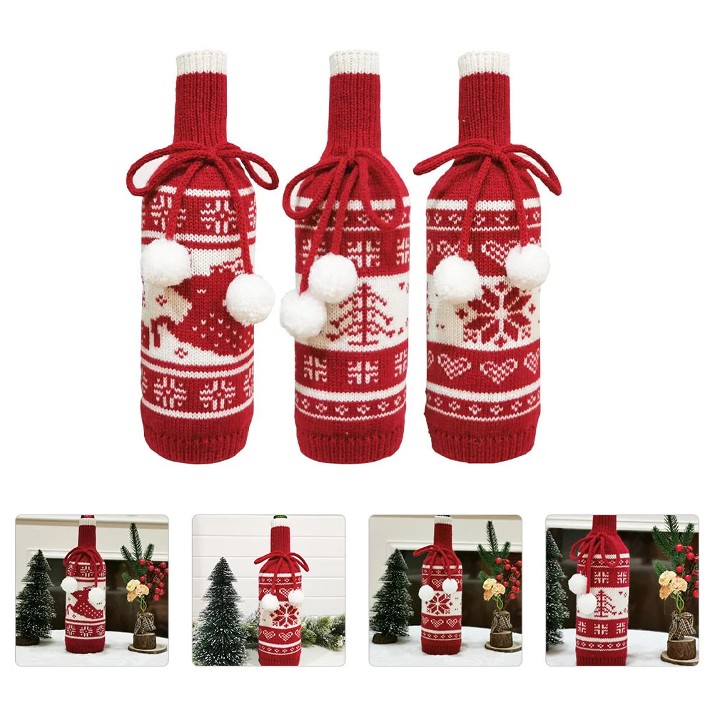 

Lollipop Top Wraps Cap Christmas Bottle Set Dining Table Protector Washable Cover