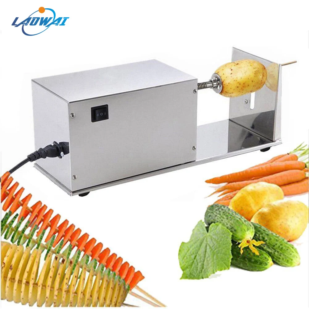 

Electric Twister Tornado Spiral Potato Slicer Cutter Stainless Steel French Fries Cutter 110V 220V Vegetable Fruit Tools