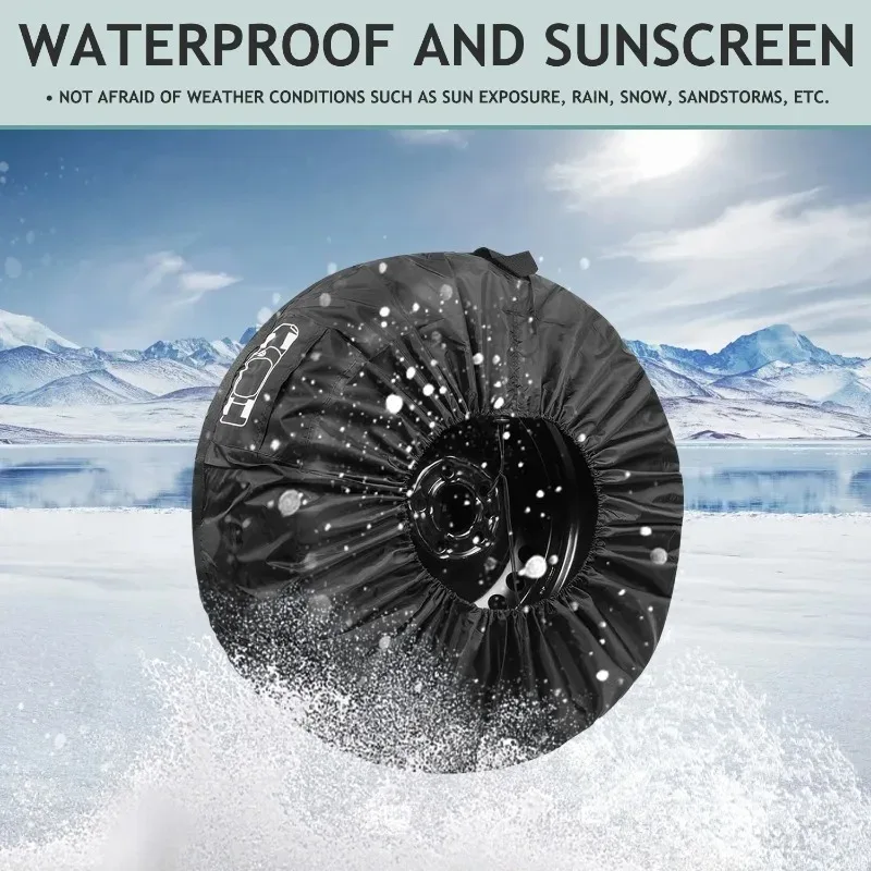 Universal Car Cover Storage Bag Large Waterproof Dustproof Foldable Pouch with Handle for Truck SUV Tire Cover Garage Storage