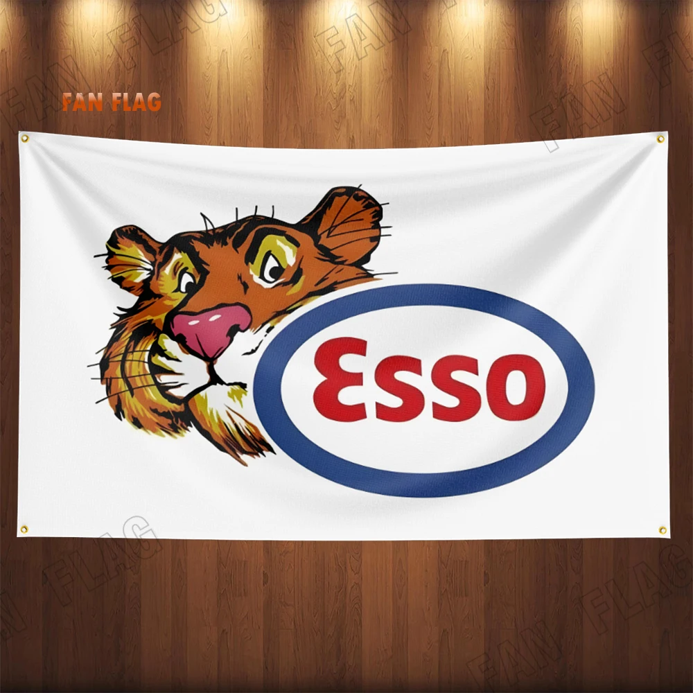 90x150CM ESSOs Oil Gasoline Flag Banners Diesel Fuel Petrol Flag Banners Garage Car Tapestry Flag Garage Outdoor Decor
