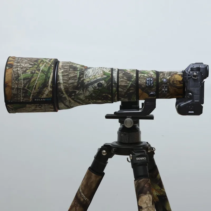 ROLANPRO 방수 렌즈 코트, 니콘 Z 800mm F/6.3 VR S 위장 슬리브 보호 케이스, 레인 커버 Z800mm Z800 건 커버