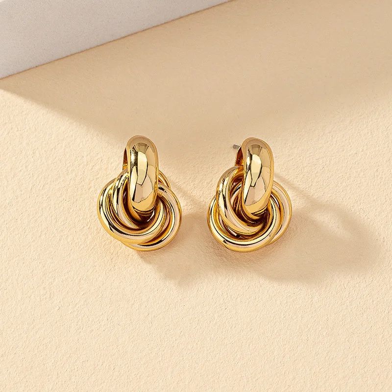 Knot Hoop Earring for Women Stud Earrings