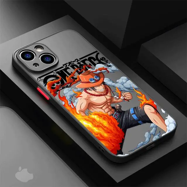 One Pieces Anime Phone Case for Apple iPhone 13 14 Plus 15 Pro Max 11 Pro 12 Mini XR 8 SE 7 6S XS MAX Matte Shockproof Cover