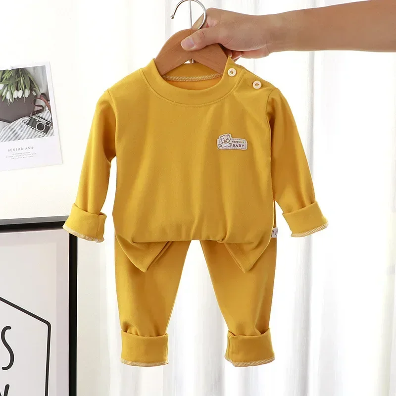 Abbigliamento per bambini caldo Primavera e autunno Abito in velluto Pigiama per ragazzi Ragazze Homewear Intimo per bambini Indumenti da notte per bambini Orso cartone animato - immagine 6