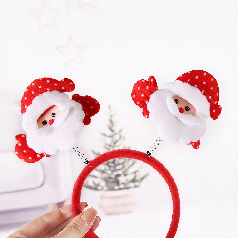 Christmas Headbands Children Santa Elk Antlers Baby Headband for Kids Adult Diadem Elf Ears Horns Navidad Gifts Hair Accessories