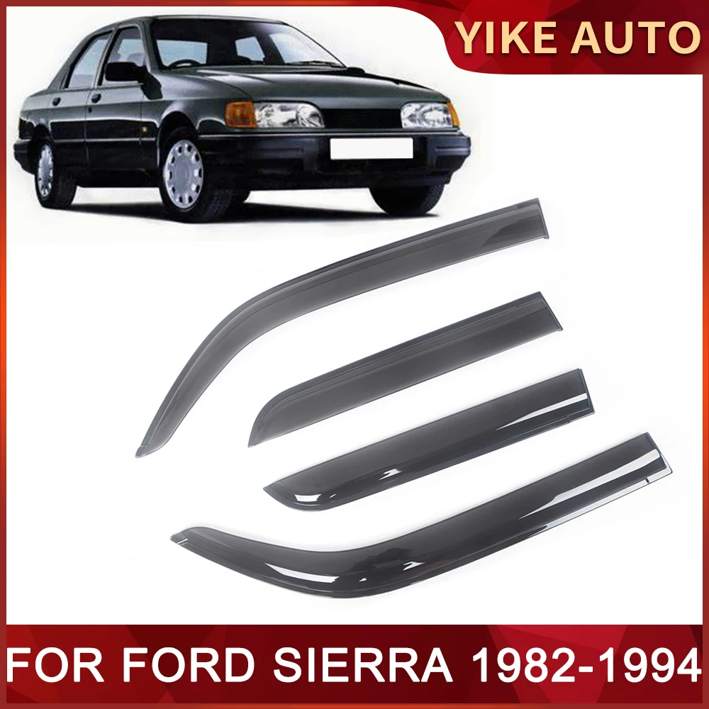 

Window Visor for FORD Sierra 1982-1994 Weathershie Door Visor Wind Sun Rain Guards Side Window Wind Deflectors Auio