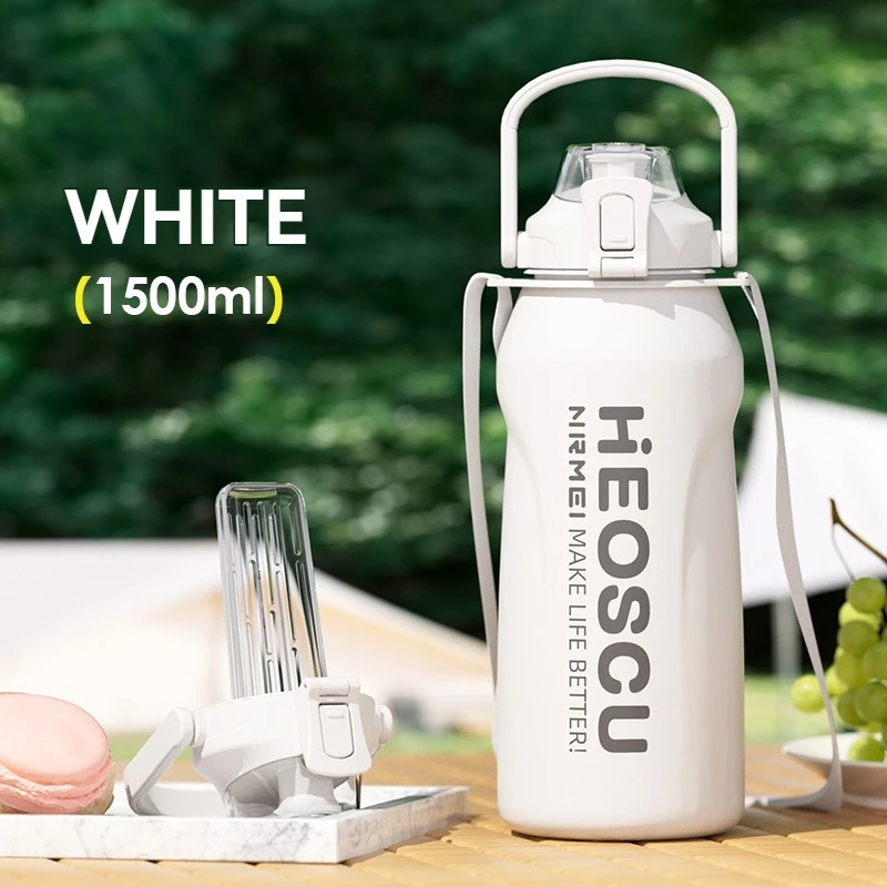 Large Capacity Insulated Stainless Steel Thermal Water Bottle - 2L