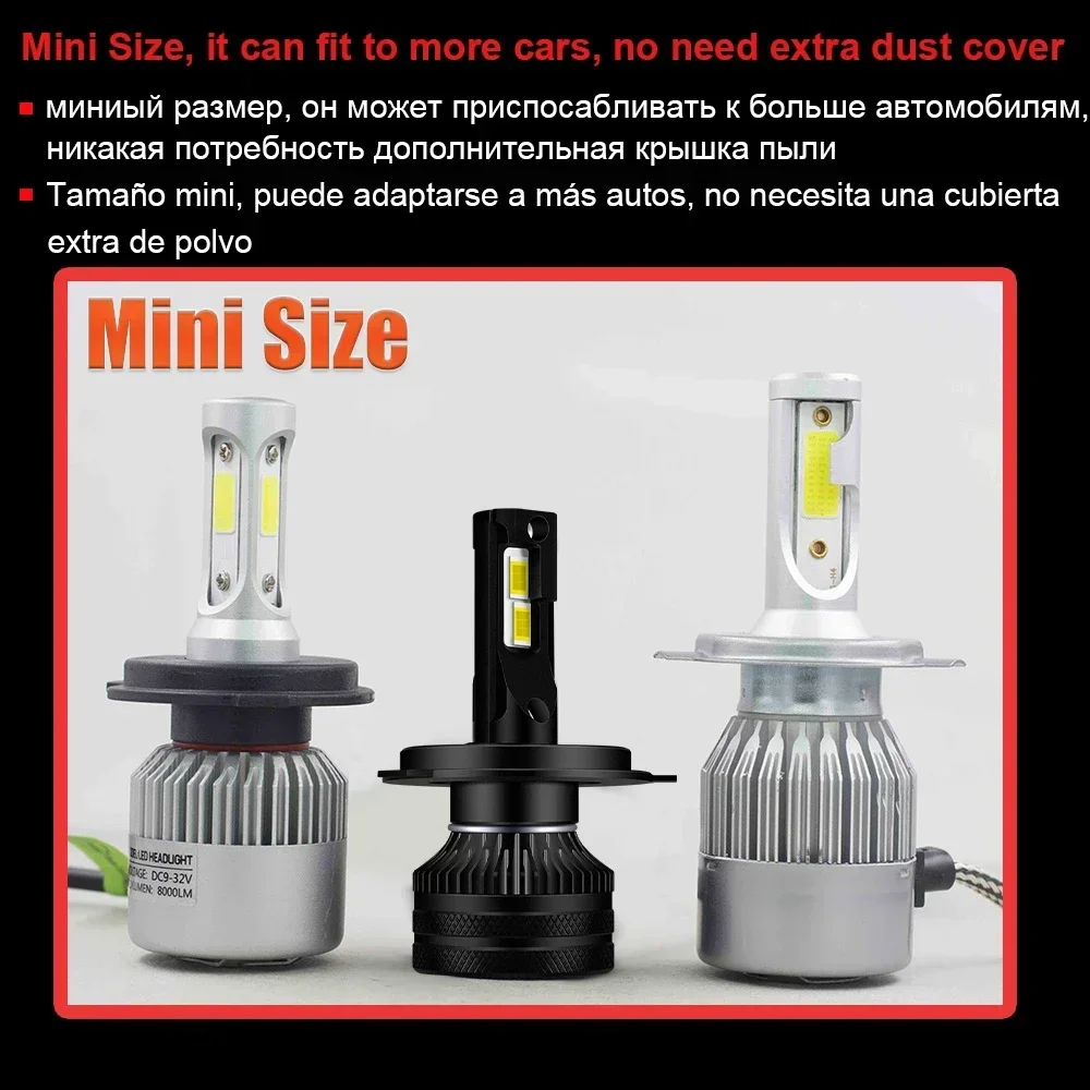 YHKOMS H7 H4 H11 Led Headlight H1 H8 H9 H11 9005 HB3 9006 HB4 Bulb Canbus Led Car Headlight 120000LM Mini Auto Lamp 12V 24V led car lights,led lights,led bulbs,led headlights,led car headlights,car headlamps,hid headlight bulbs