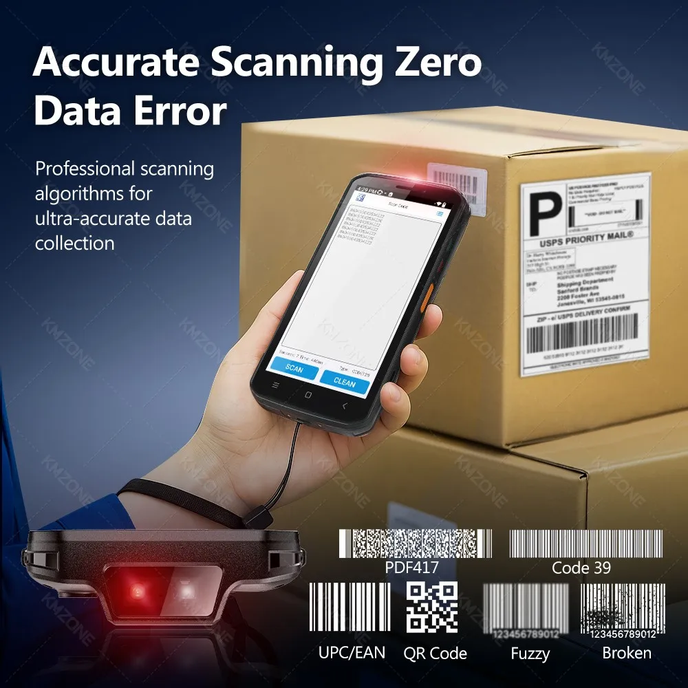 Android 14 MTK6765 PDA Terminal with 1D 2D QR Barcode Scanner Reader NFC 4G64G Wifi GPS Data Collector Mobile Warehouse Device