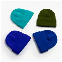 Black White Blue Beige Pink Red Green Knit Hat for Boys Girls Autumn Winter Warm Skullies Beanie Adult Children Hats & Caps 5