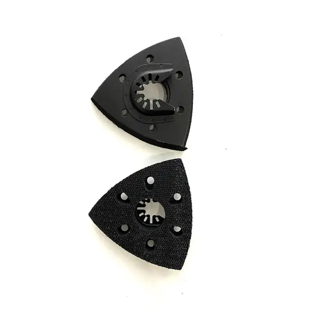 90mm Triangular Sanding Pad 6 Holes Quick Release Universal Triangular Sand Saw Blade Woodworking Multi-Tool Sand Base Accessory 3