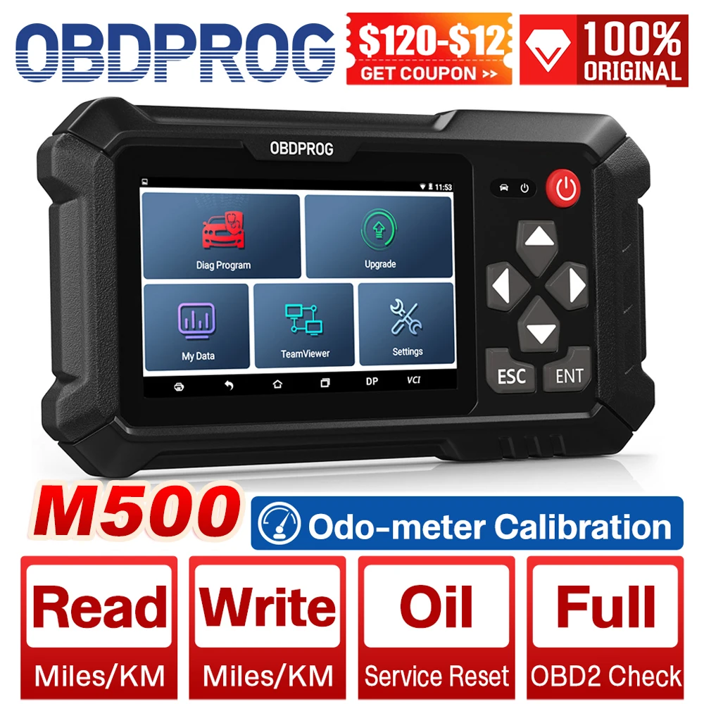 OBDPROG M500 Car Cluster Calibration Tools OBD2 Diagnose Oil Reset Instrument Adjustment Tool Code Reader Automotive Scanner