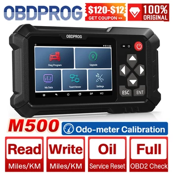 obdprog m500 car cluster calibration tools obd2 diagnose oil reset instrument adjustment tool code reader automotive scanner