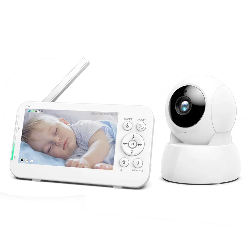 

5 inch IPS Screen Wireless PTZ 720P Video Baby Monitor Feeding Plan Nanny Security Camera VOX Temperature Monitoring Babysitter