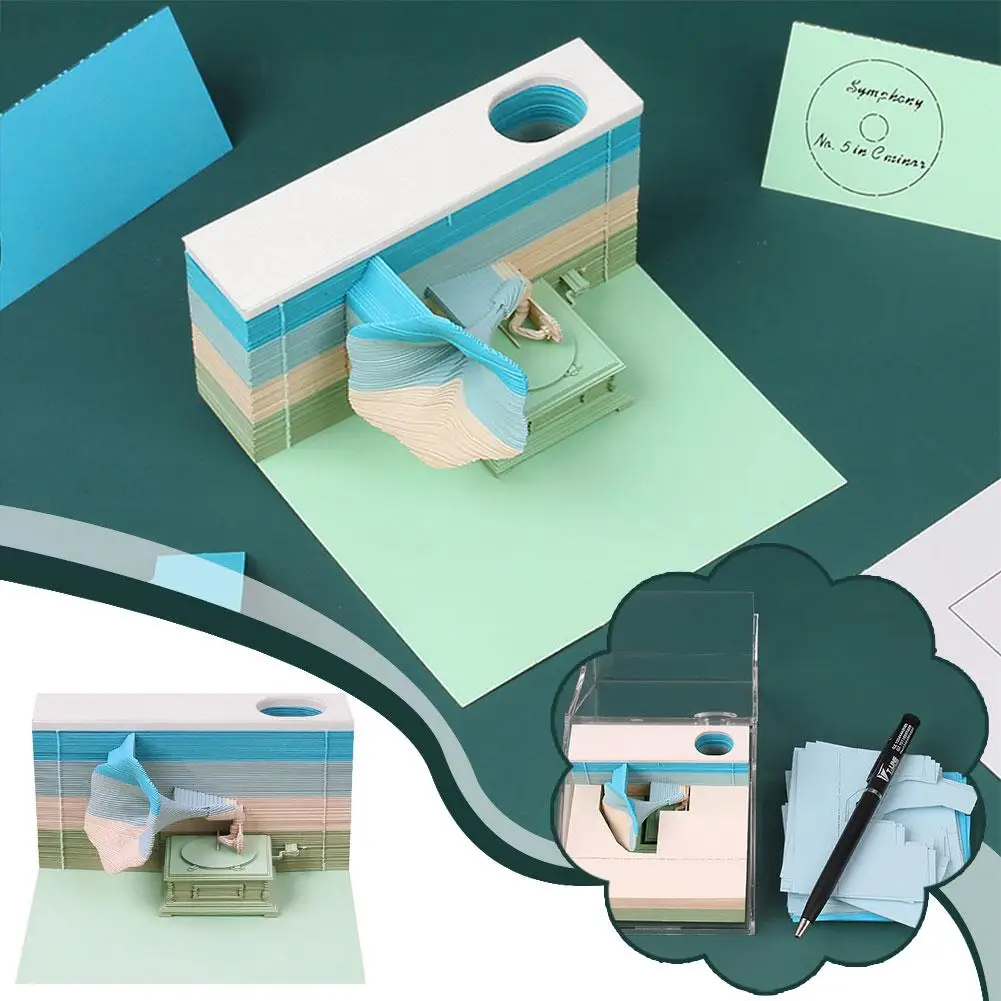 

Retro Feelings Phonograph 3d Three-dimensional Note European Book Gift Paper And Carving Note American Paper N3z5