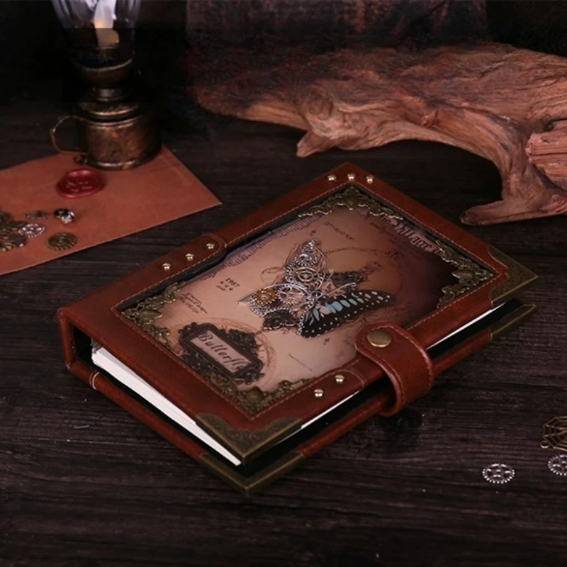 Butterfly Embossed PU Notebook with Loose Leaf Binding for DIY Inspiration