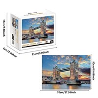 1000 Pieces London Bridge Jigsaw Puzzles, Adults Teens Kids Toys Gift Educational Intellectual Decompressing Fun Family Game 2
