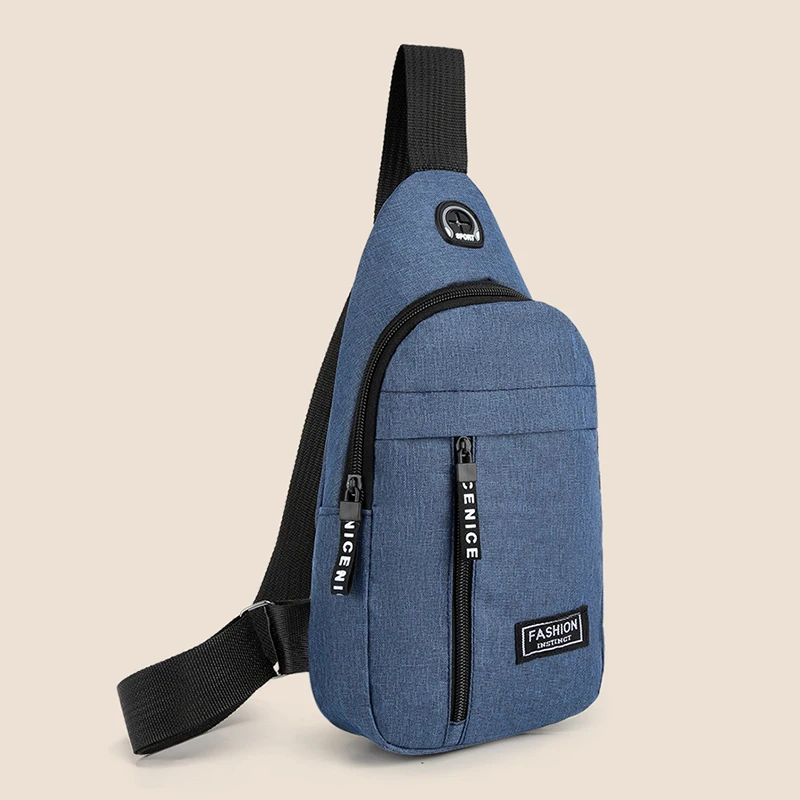 1 men's chest bag crossbody bag with adjustable shoulder straps, zipper closure, and multiple pockets - soft shell casual bag su