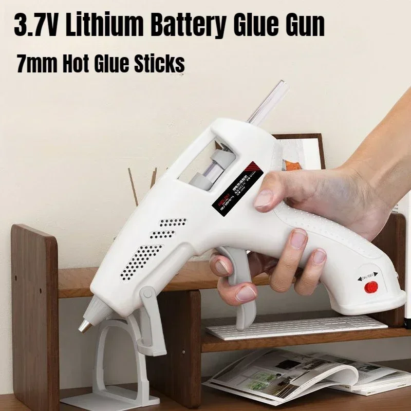 7mm Cordless Glue Gun 3.7V Fast Heating Rechargeable Hot Silicone Gun