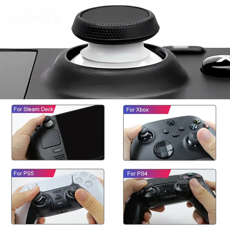 8pcs Elastic Protective Joystick Rubber Ring for PS5/ PS4/ Steam Deck Rocker Silicone RingCover for Rog Ally Game Console