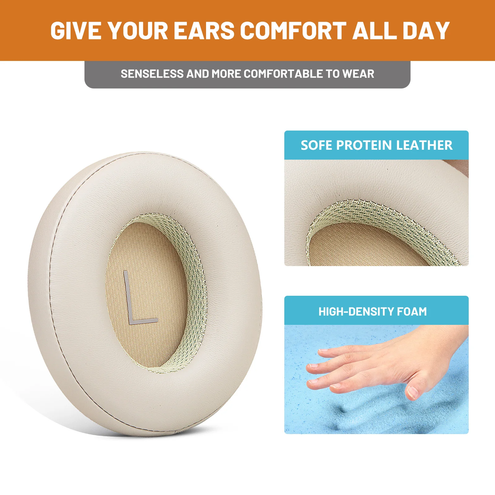 Replacement Headphone Memory Foam Ear Cushion Cover Ear Pads Earpads for Shure AONIC 50 Headphones Headset