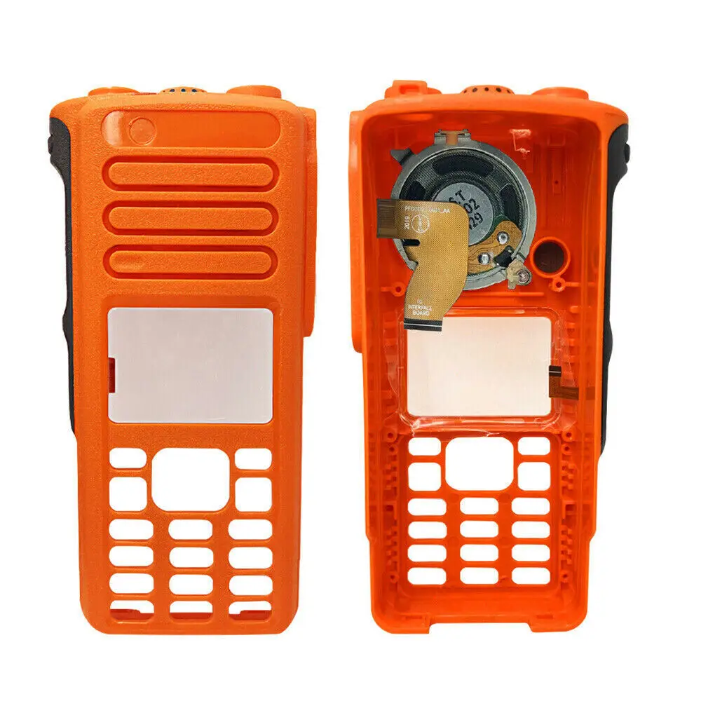 VBLL  Replacement Front Case Housing Cover Kit With Speaker+Mic For XPR7550E XIR P8668i DGP8550e XPR7580e Radio Orange