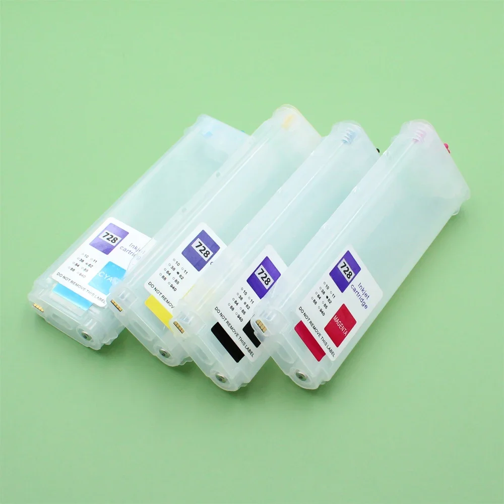 

4PCS*280ml HP728 Refillable Ink Cartridge With Chip For HP 728 with Chip for HP T730 T830 Printer