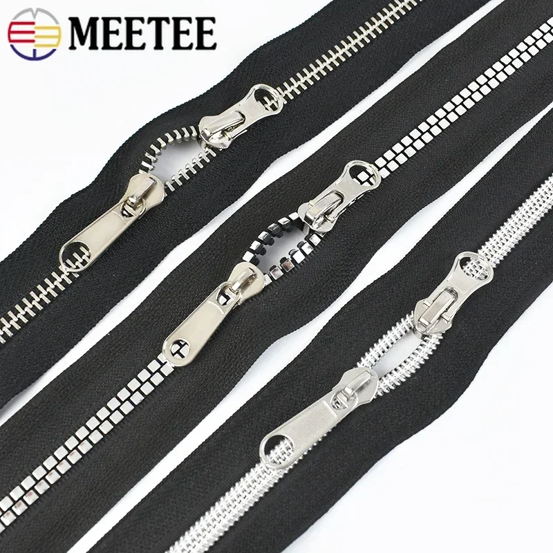Zipper Repair Kit Zipper Pullers Zipper Sliders Zipper Heads 3# 5# 8# Zippers Slider for Nylon Resin Metal Zips Bag Replacement Zipper Puller Cursors Garment Sewing Zip Head Lock Repair Kit