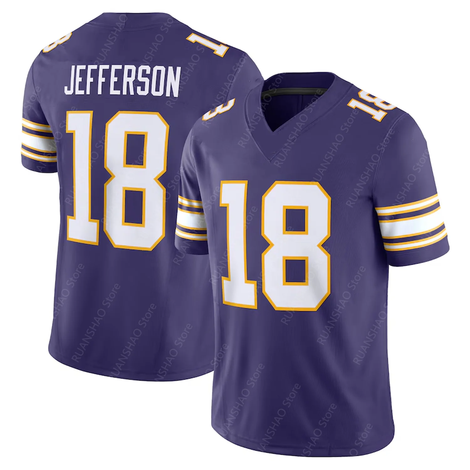 American Football Quarterback print Short Sleeve Man Women Summer Justin Jamal Jefferson Tee 2024 New Style cool Breathable Top 2