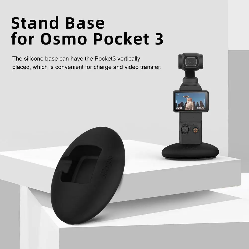 

1pc for dji Pocket 3 Stand Base With Glue Silicone Material Potable Stable Support Round Protective Pedestal Camra Accessories
