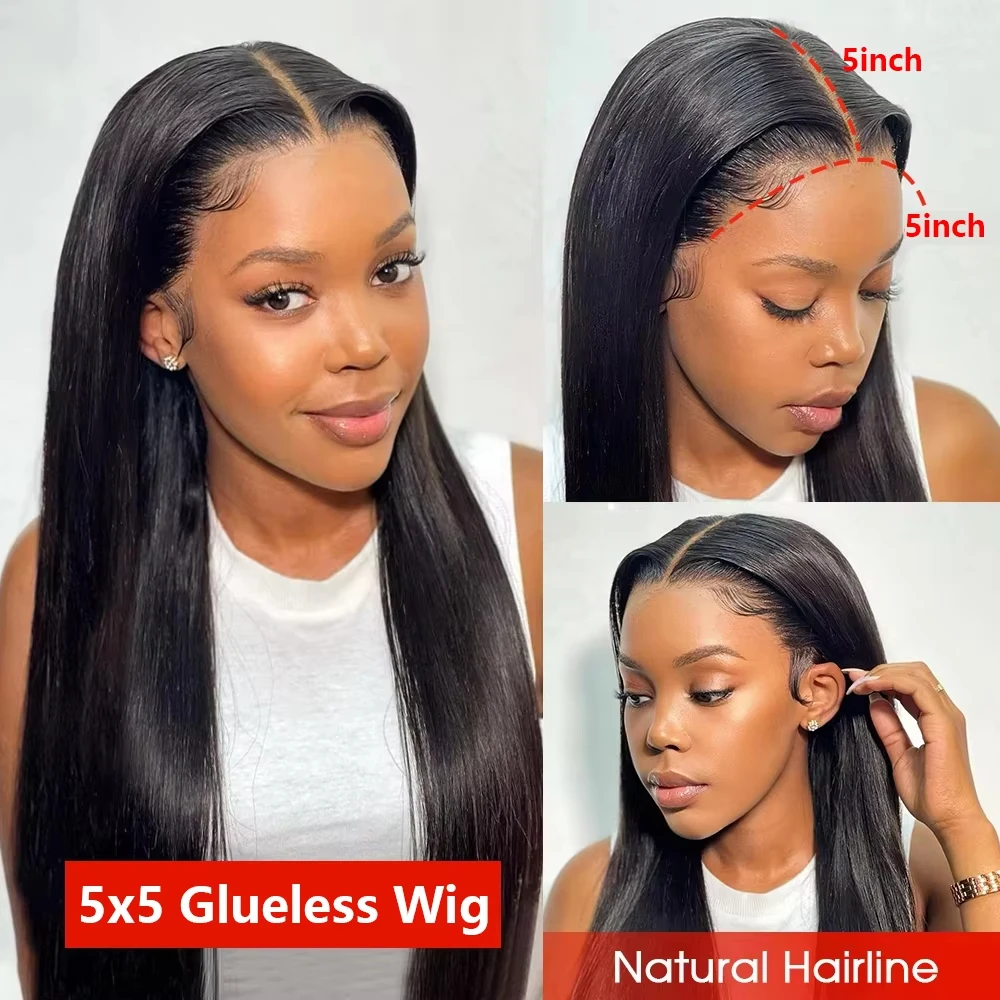 No Silk Human Hair 30 Inch HD Lace Wigs 3