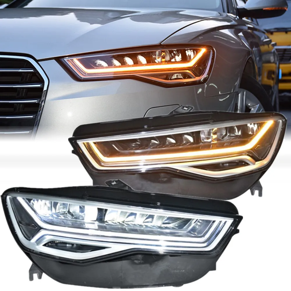 

Светодиодные фары для Audi A6 2016 2017 2018 A6L C7, 2 шт.