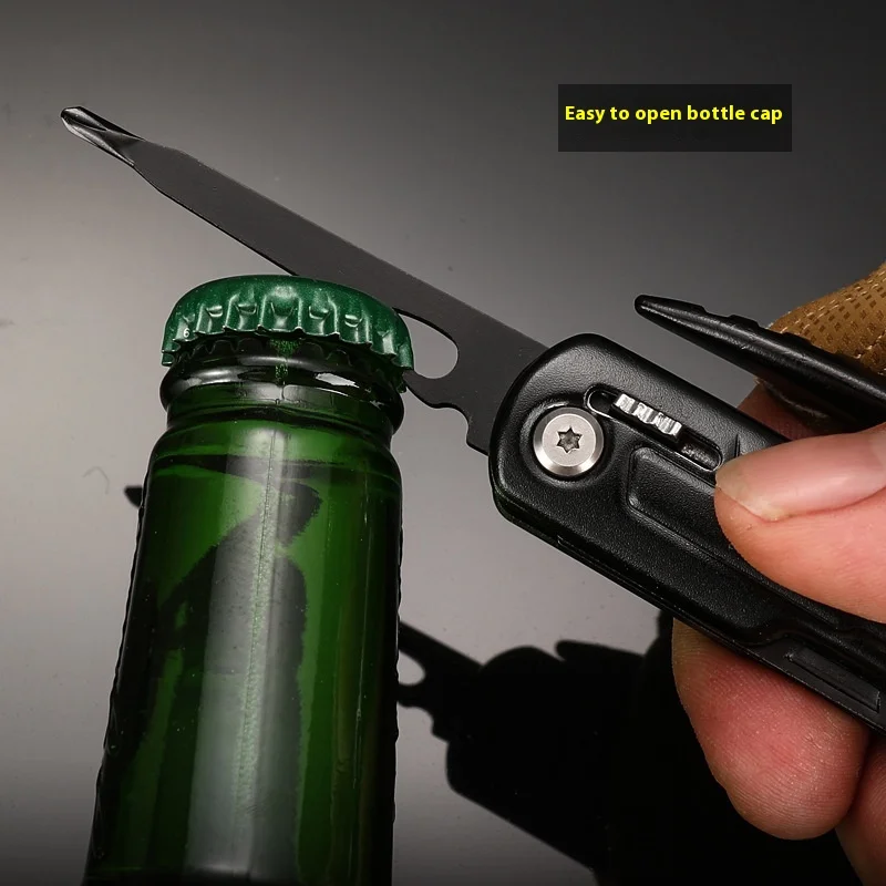 Outdoor Camping Sheep Horn Small Hammer Combination Tool High Carbon Steel Household Car Window Breaking Hammer Multifunctional