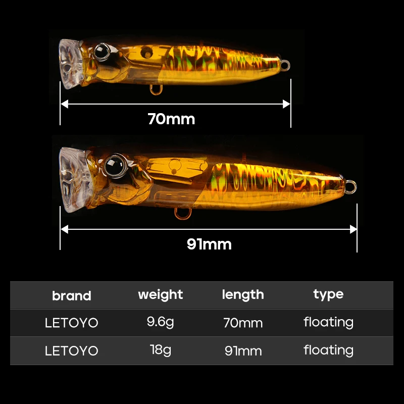 Popper Fishing Lure 10g 18g Flash Blade Topwater Pencil Floating Artificial Hard Bait Water Surface Wobblers Carp Fishing Tackle