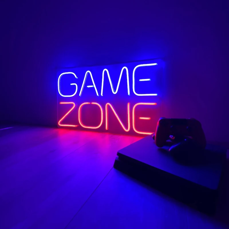 GameZoneLEDNeonSignCustomGamerLightupSignNeonLightsGaming